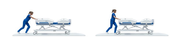 Dank WeAssist wird der Krankenbettentransport unterstützt. Foto: Linak/Tente