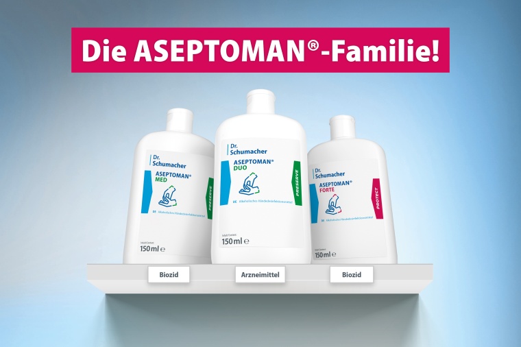 Für die Vielfalt in der Händedesinfektion Foto: Dr. Schumacher