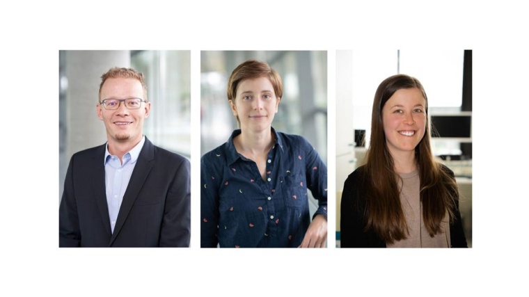 (v.l.): Prof. Alexander Kleger, Dr. Sandra Heller und Sarah Merz, Foto: Elvira...