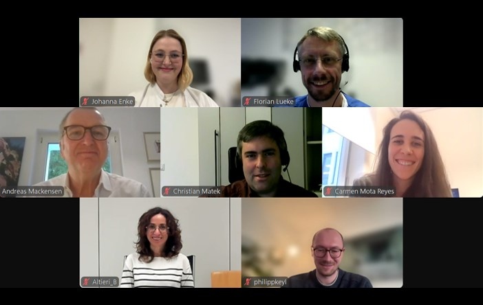 Prof. Dr. Andreas Mackensen mit den BZKF-Young Scientist Fellows 2025 Foto: BZKF