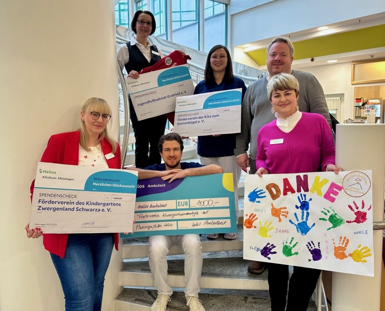 Die Mitarbeiter*innen des Helios Klinikums Meiningen und von Helios Ambulant...