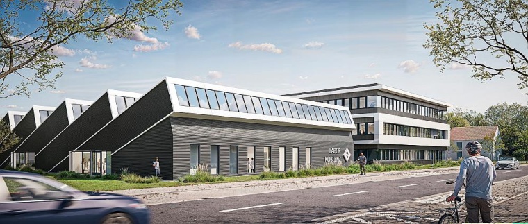 Das neue Gebäude für rund 400 Mitarbeitende wird Platz bieten für moderne...