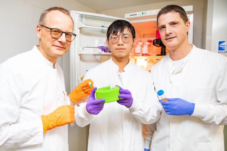 (v.l.): Prof. Dr. Heiner Wedemeyer, Po-Chun Chen und Dr. Norman Woller haben...