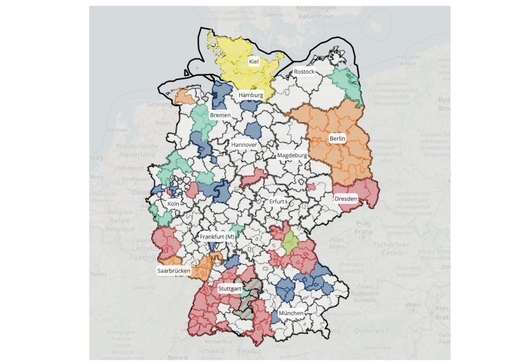 Übersichtskarte Ersthelfersysteme Foto: Deutscher Rat für Wiederbelebung