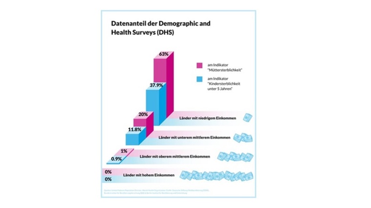 Datenanteil der Demographic and Health Surveys (DHS) Foto: DSW, BiB, BI
