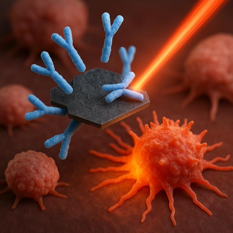 Laseraktivierte Antikörper gegen Krebszellen Foto: Dr. Irina Kube-Golovin,...