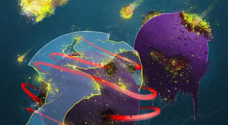 stilisierte Abbildung eisenabhängiger Zelltod CLL