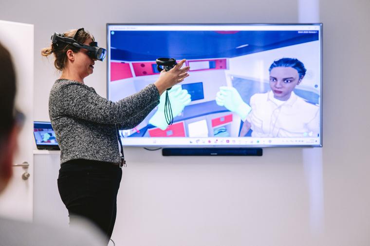Virtual-Reality-Trainingsumgebung im Simulationszentrum des Klinikums Stuttgart
