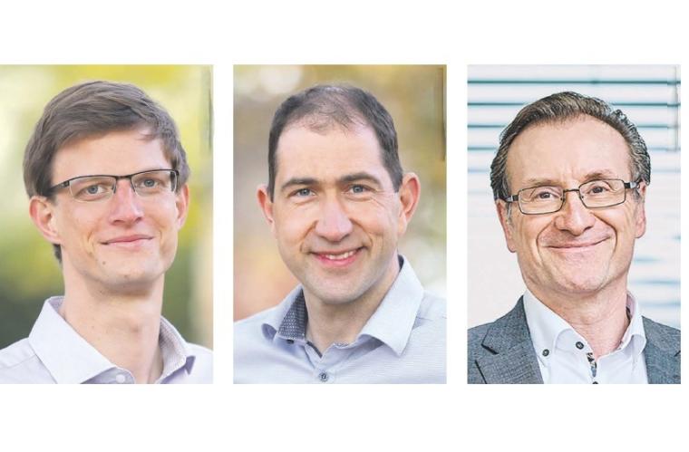 Dr. Ansgar Schmidt-Bleker (links), Dr. Jörn Winter (Mitte), Marijan N....