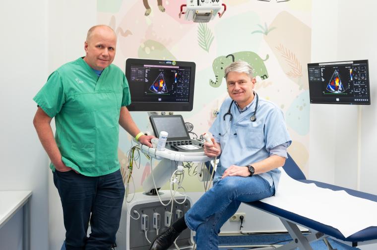 Prof. Philippe Grieshaber (Kinderherzchirurgie) und Prof. Matthias Sigler...