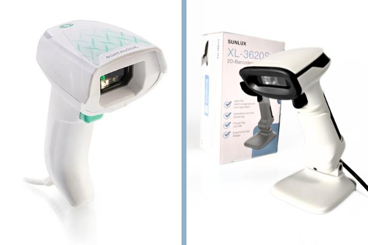Zwei neue Barcodescanner im Vergleich: Datalogic Gryphon GD4600-HC und Sunlux...