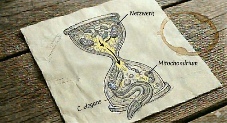 Mit dem Alter verlieren die Mitochondrien an Flexibilität und...
