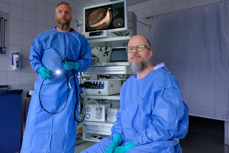 Dr. Robert Hüneburg (links) und Prof. Dr. Jacob Nattermann vom...