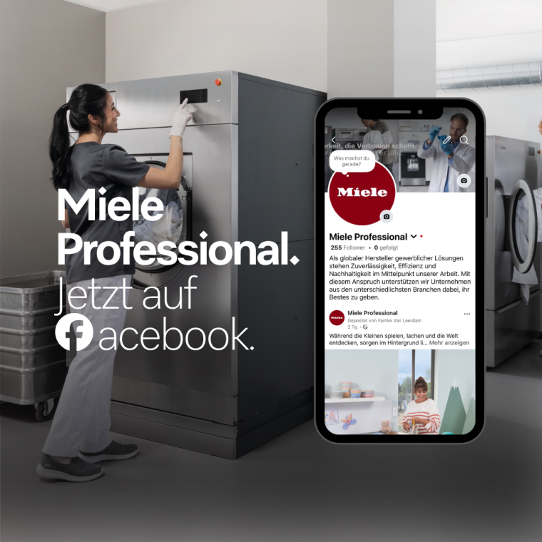 Der neue Facebook-Auftritt von Miele Professional in der DACH-Region:...