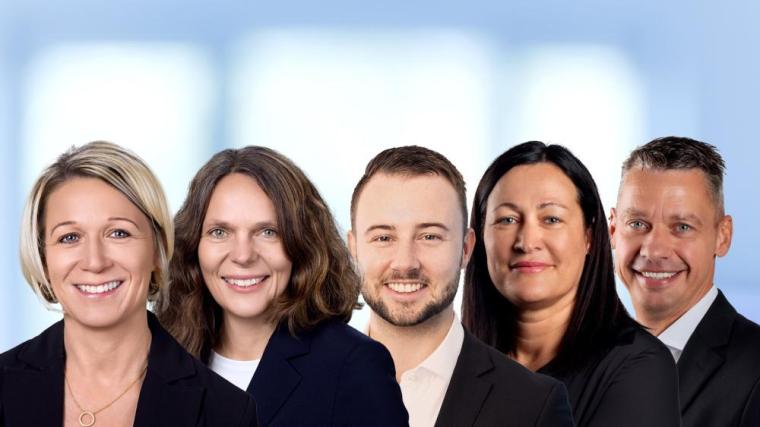 v.l. Jean Franke, Dr. Britta Brien, Alexander Matthes, Maria Oelze, Moritz...