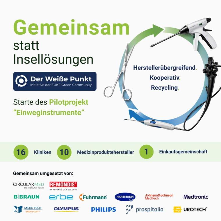 Stoffliche Verwertung medizinischer Einweginstrumente